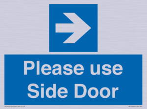 Please use Side Door (arrow Right) 